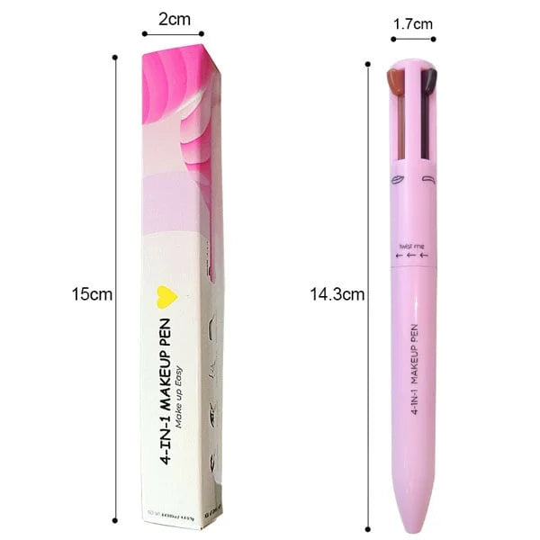 🎀Set de maquillaje portátil 4 en 1💋con delineador de ojos, cejas y labios de colores e iluminador✨
