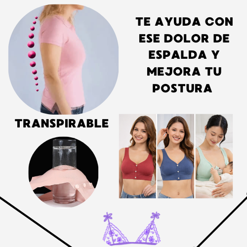 👑Sujetador  apertura frontal con botones importados 👑