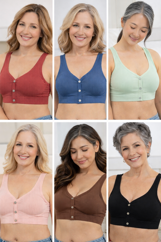 👑Sujetador  apertura frontal con botones importados 👑