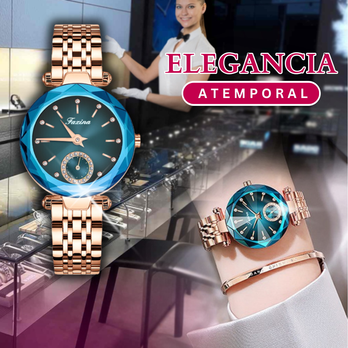 Meibin⌚Reloj de lujo con  diamantes⭐⭐⭐⭐⭐