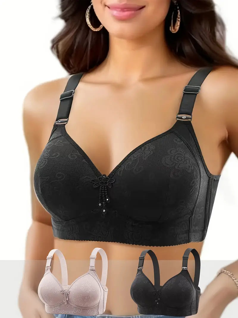 🎀Sujetador sin aros con decoración de borlas sin costuras, push-up cómodo y sexy🥇