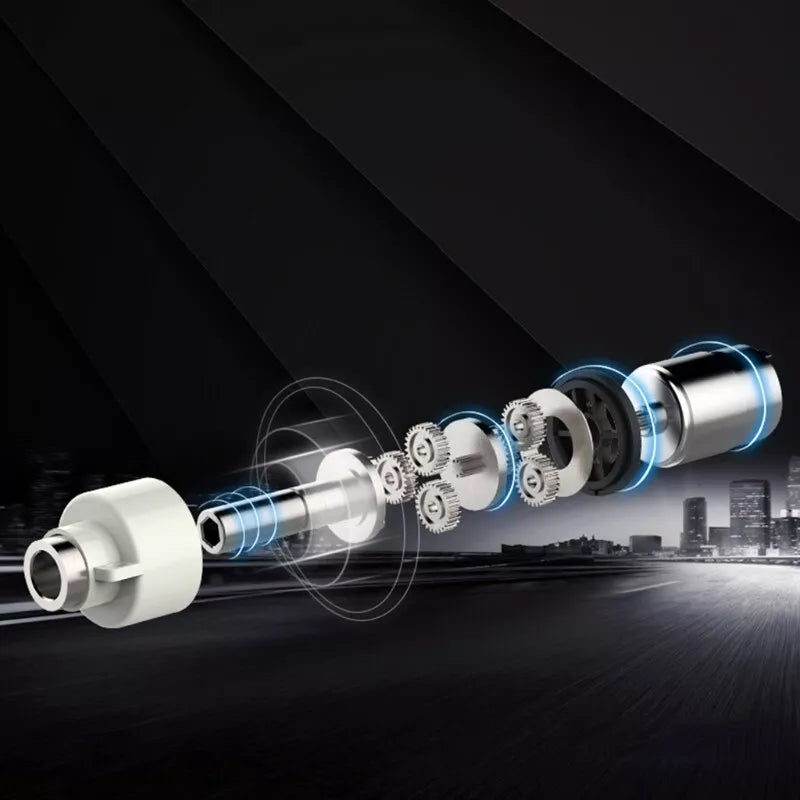 🪛Destornillador eléctrico inalámbrico recargable con 47 piezas,🔩estuche de transporte, mango giratorio y luces LED💡