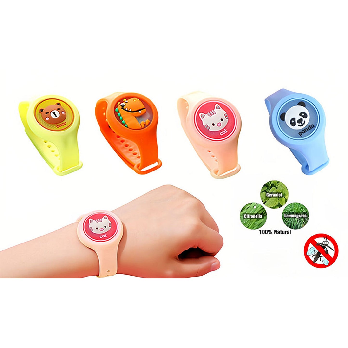 Reloj antimosquitos,🪰 pulsera creativa de silicona repelente👶